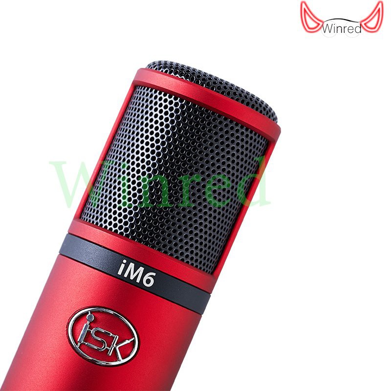 MIC THU ÂM ISK IM6 BỘ ĐỦ LIVE STREAM TẶNG TAI NGHE ISK K1- Dòng micro thu âm kiêm pin có thể hát liên tục 4h trở lên ♥️♥