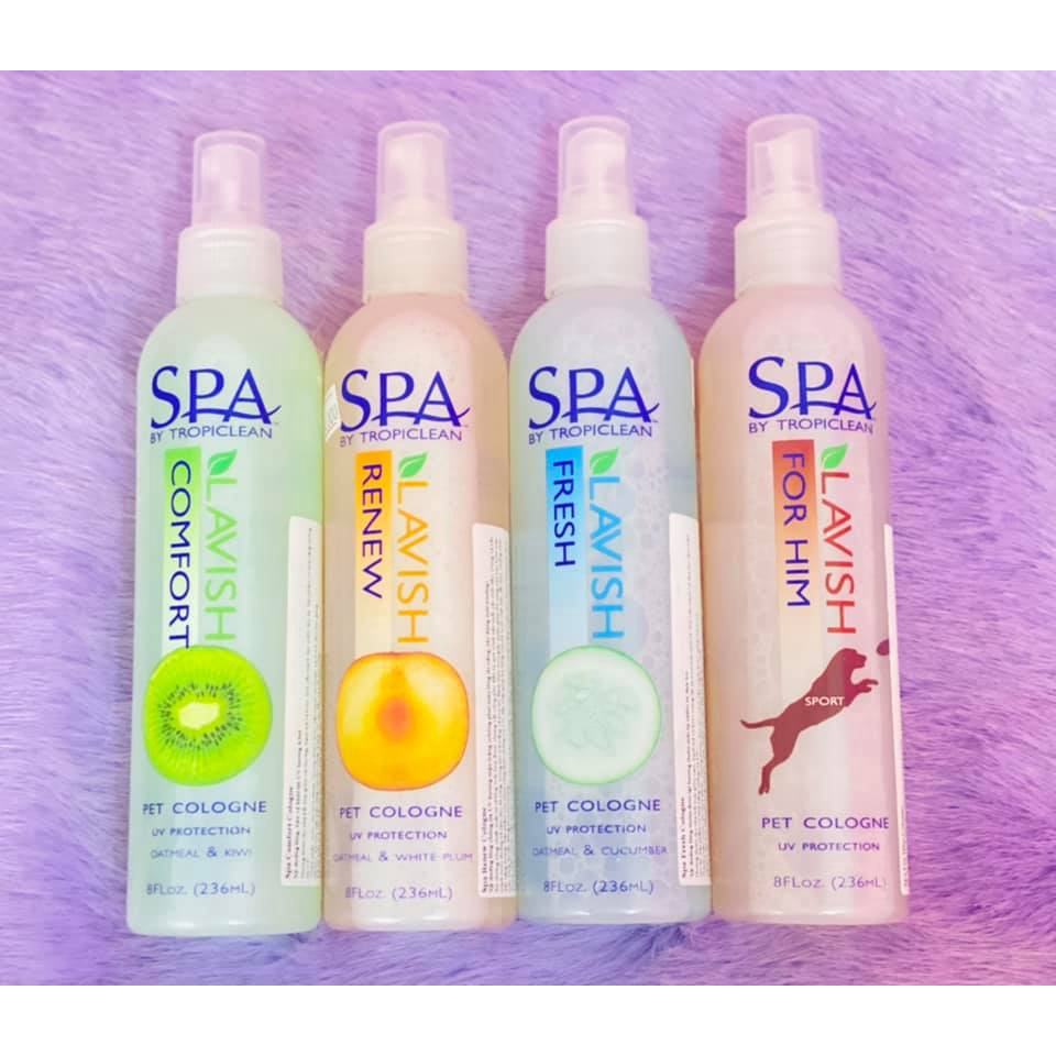 Xịt Dưỡng Lông Tropiclean Hương Mận Trắng- Spa Renew Cologne