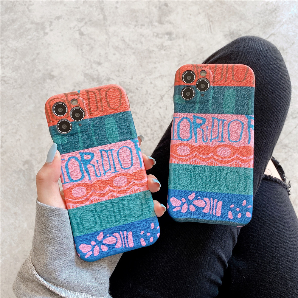 Ốp điện thoại giả da thời trang bảo vệ toàn camera cho IPhone 12pro max 12mini 11 Pro Max XS Max XR SE 2020 7 8 Plus | BigBuy360 - bigbuy360.vn