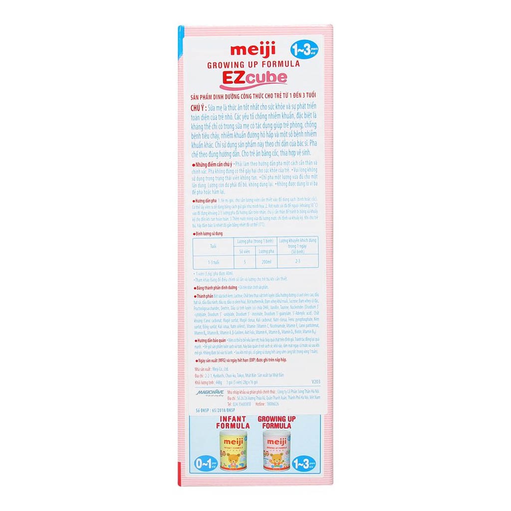 SỮA MEIJI THANH INFANT FORMULA 423G/ GROWING UP FORMULA 448G