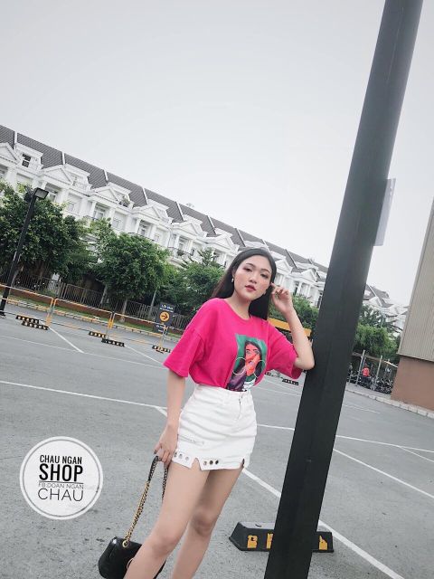 Chân váy kaki đục lỗ cá tính may kèm quần bên trong rất đẹp | BigBuy360 - bigbuy360.vn