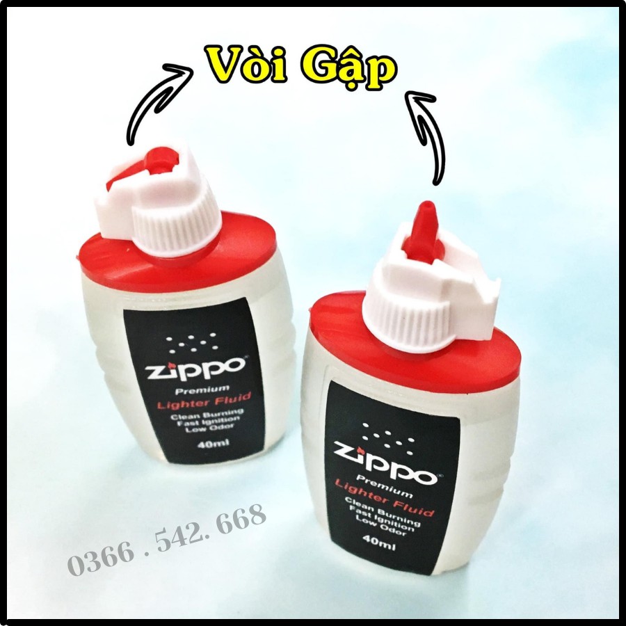 X-ăng ZlPP0 Mini 40ml, Phụ Kiện Zippo, Vòi Gập chống bay hơi