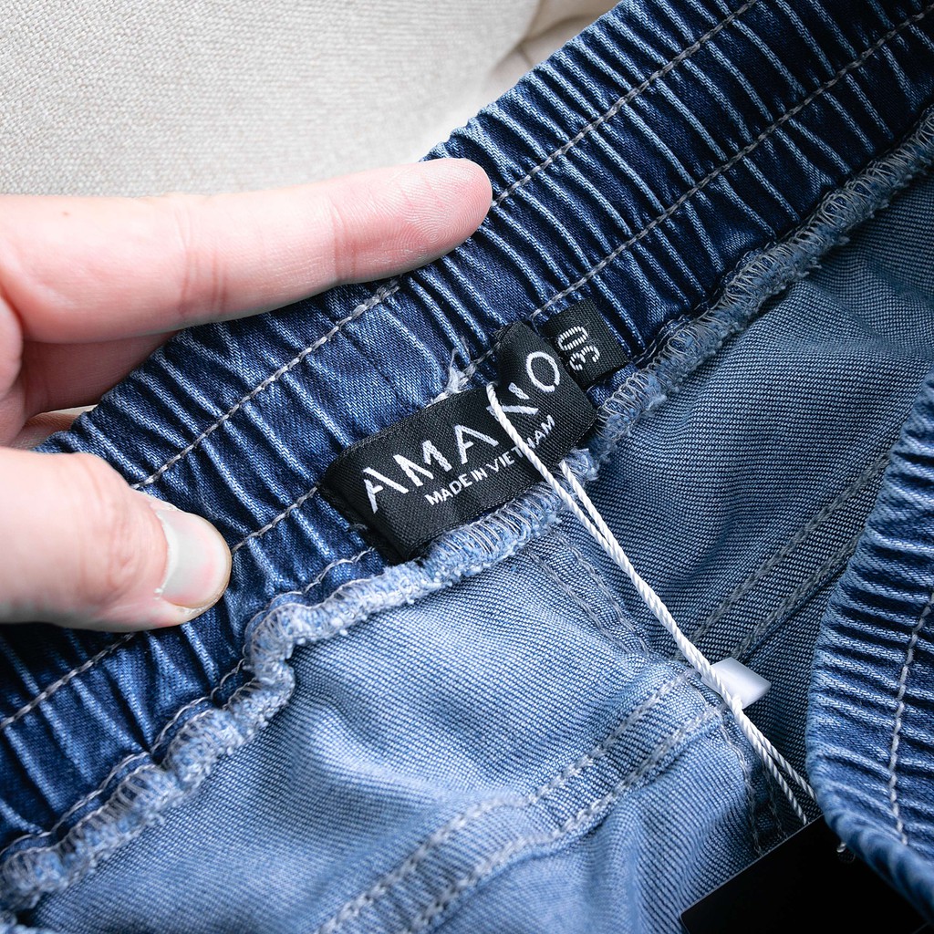 Quần JOGGER JEAN cạp chun kết hợp cùng dây rút form baggy QJ543 | BigBuy360 - bigbuy360.vn