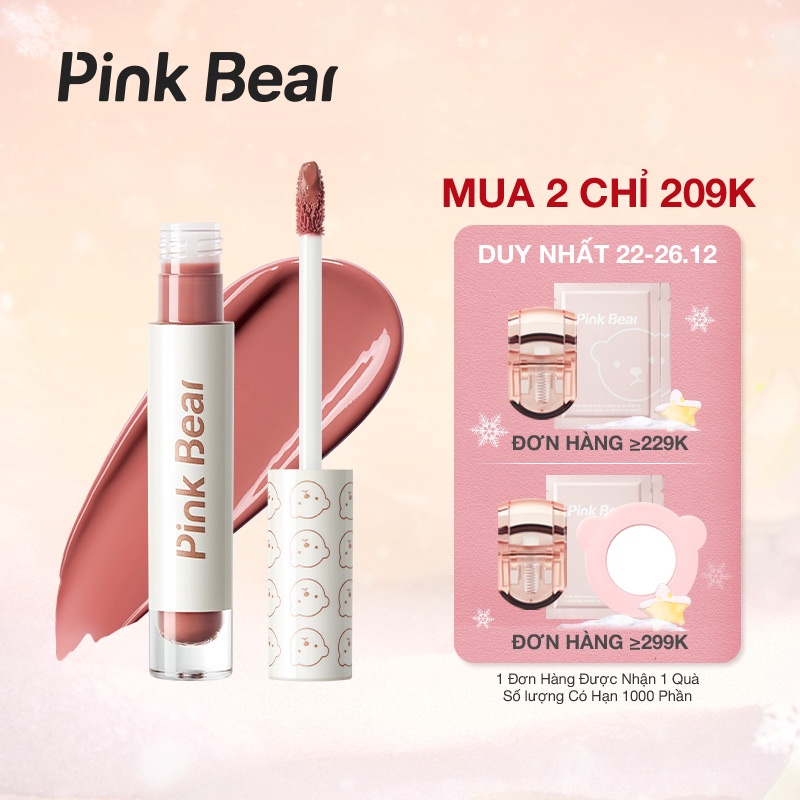 Son bóng PINK BEAR giữ ẩm môi lâu trôi 2.5g tone màu hồng xinh xắn | BigBuy360 - bigbuy360.vn