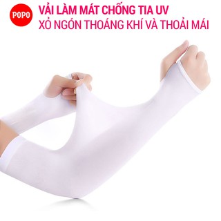Ống tay chống nắng xỏ ngón (1 đôi) POPO bao tay chống nắng tia UV vải mềm thoáng khí đa năng
