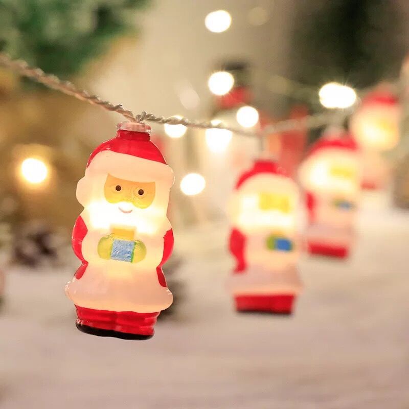 Dây đèn LED hình ông già Noel trang trí giáng sinh năm mới