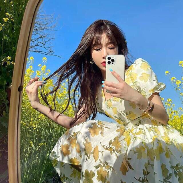 Đầm T.O.P.S.H.O.P Hoa Vàng - Hàng xuất dư 100%