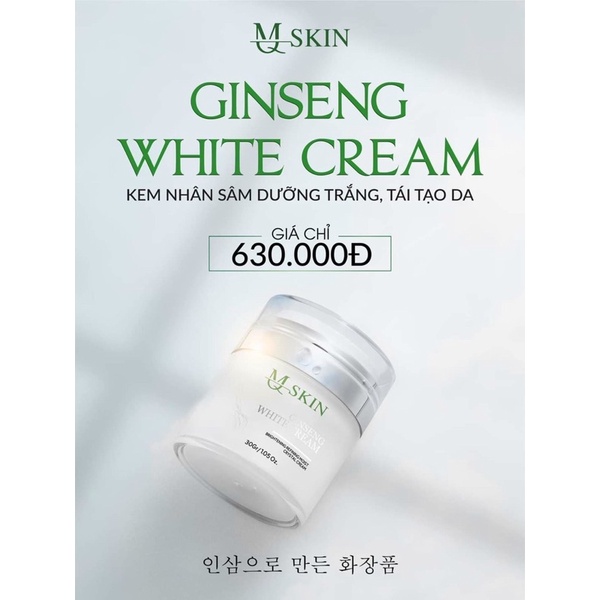 KEM FACE NHÂN SÂM DƯỠNG TRẮNG DA MQ SKIN