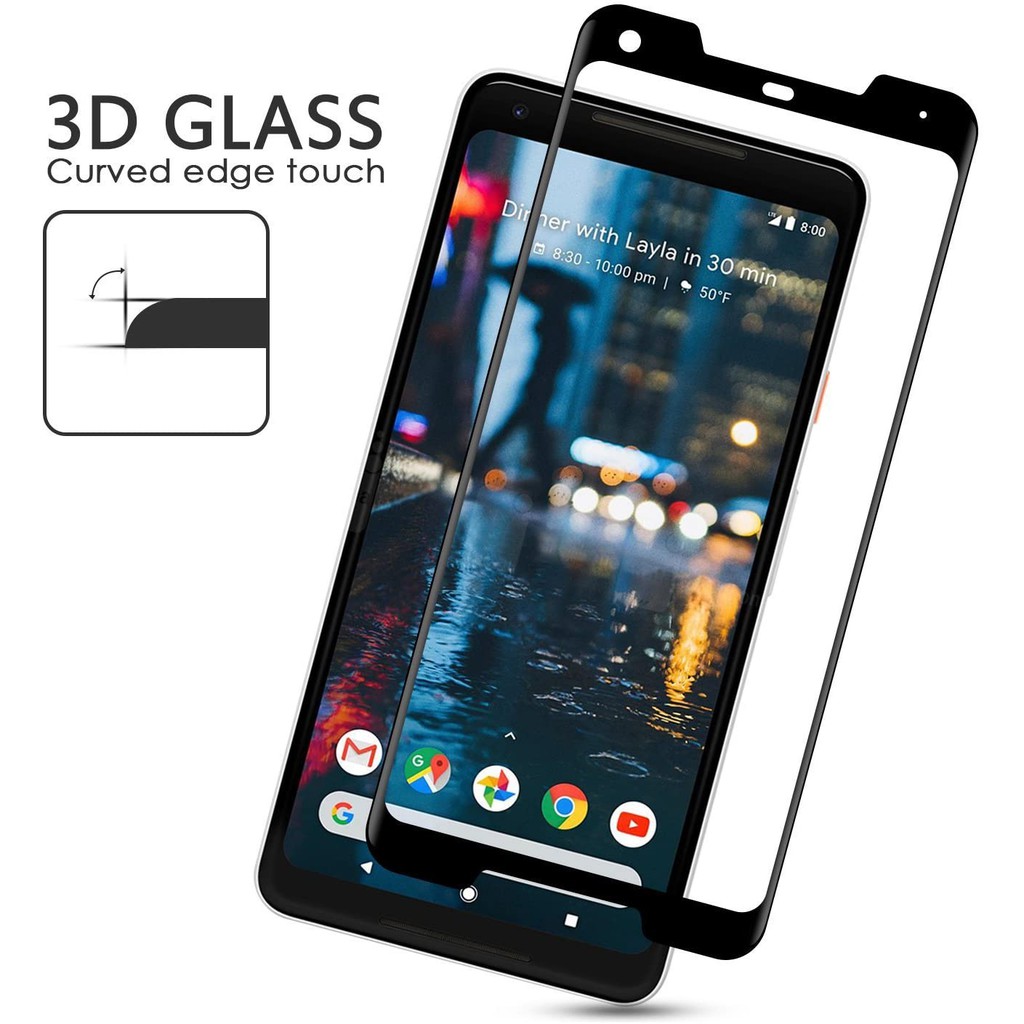 [Cong 3D] Kính Cường Lực Google Pixel 2 XL Full Màn Keo Viền