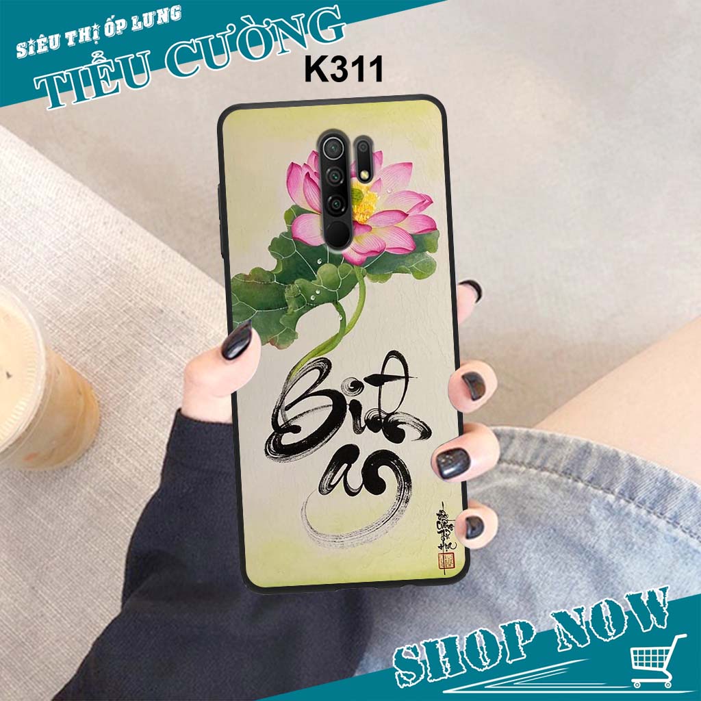 Ốp Xiaomi REDMI 9 in hình thời trang thư pháp RẺ BỀN ĐẸP