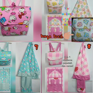 Bộ Ba Lô + Túi Đeo Chéo + Ví Cầm Tay 3 Trong 1 Xinh Xắn Cho Bé