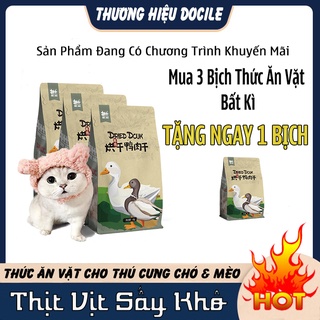 Thịt vịt sấy khô Docile cho Chó & Mèo, Đồ ăn vặt chó & mèo, Snack cho chó & mèo, bánh thưởng cho chó&mèo,cho chó mèo con