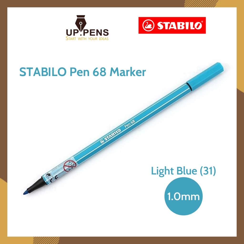 Bút lông màu Stabilo Pen 68 Marker – 1.0mm – Màu xanh da trời (Light Blue – 31)