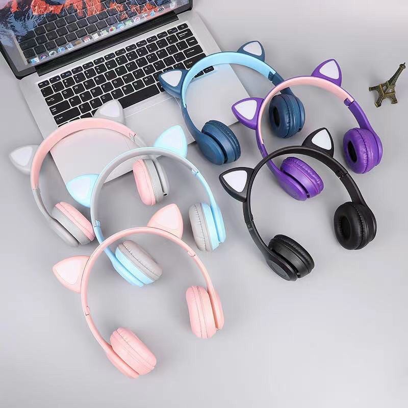 Tai Nghe Nhạc Bluetooth Mèo P47M Chụp Tai Headphone Không Dây Úp Tai Di Dộng