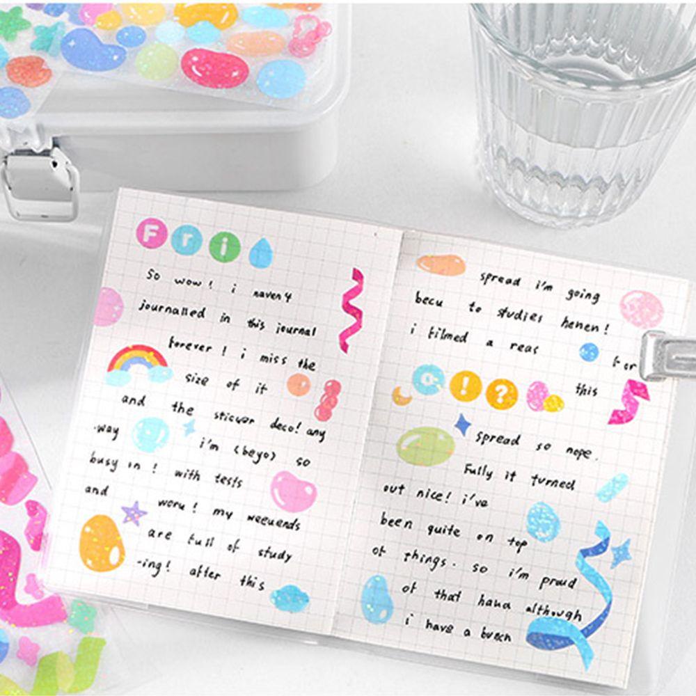 Nhãn Dán Trang Trí Sổ Tay / Nhật Ký Họa Tiết Hoạt Hình Màu Laser Chống Thấm Nước DIY