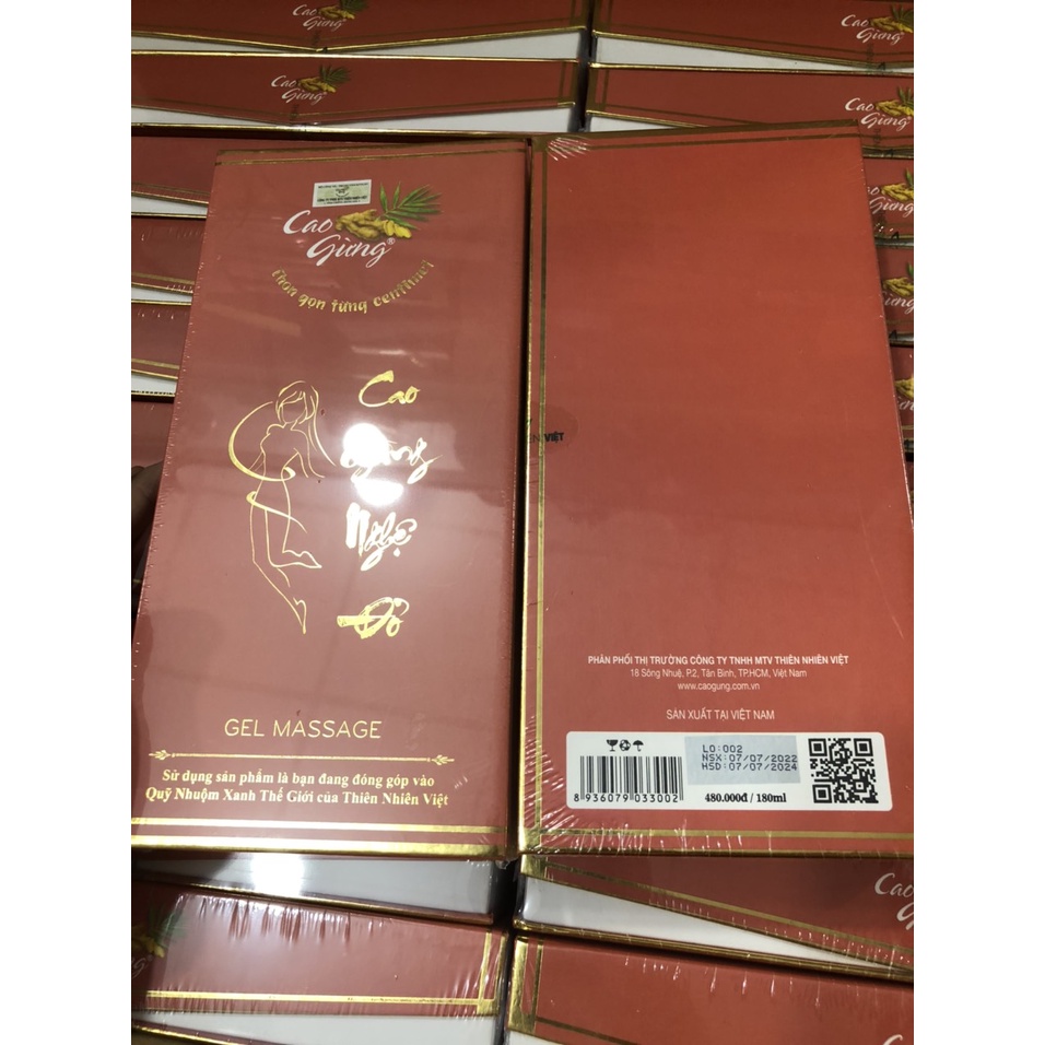Thanh Lăn Cao Gừng Nghệ Đỏ Tan Mỡ Thừa  - hàng trơn không hộp