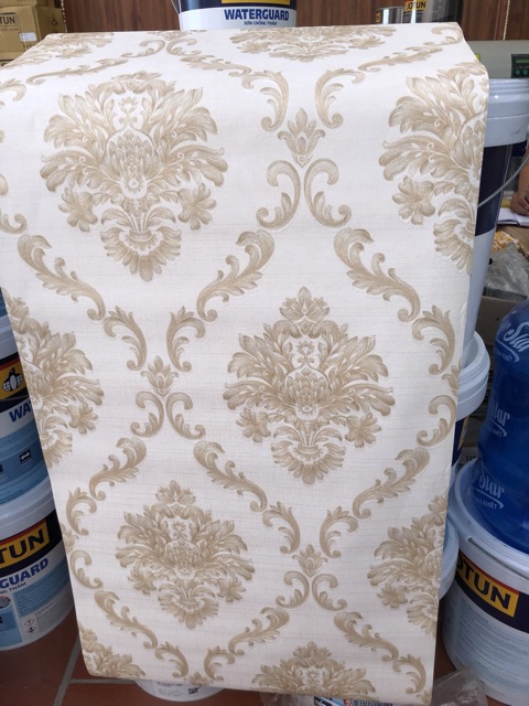 THANH LÝ (Lỗ vốn) giấy dán tường thô lụa in vân nổi 3D chưa sẵn keo xịn đẹp sang trọng khổ 53cm*10 mét | BigBuy360 - bigbuy360.vn