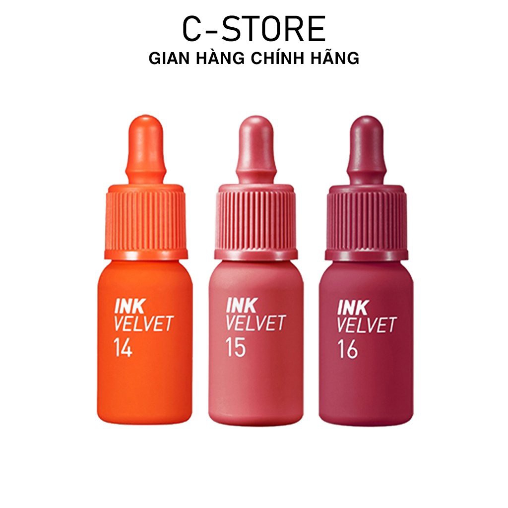 COMBO son kem Peripera Ink V.elvet Lip Tint chất son lì, lên màu tự nhiên - CSTOREVN
