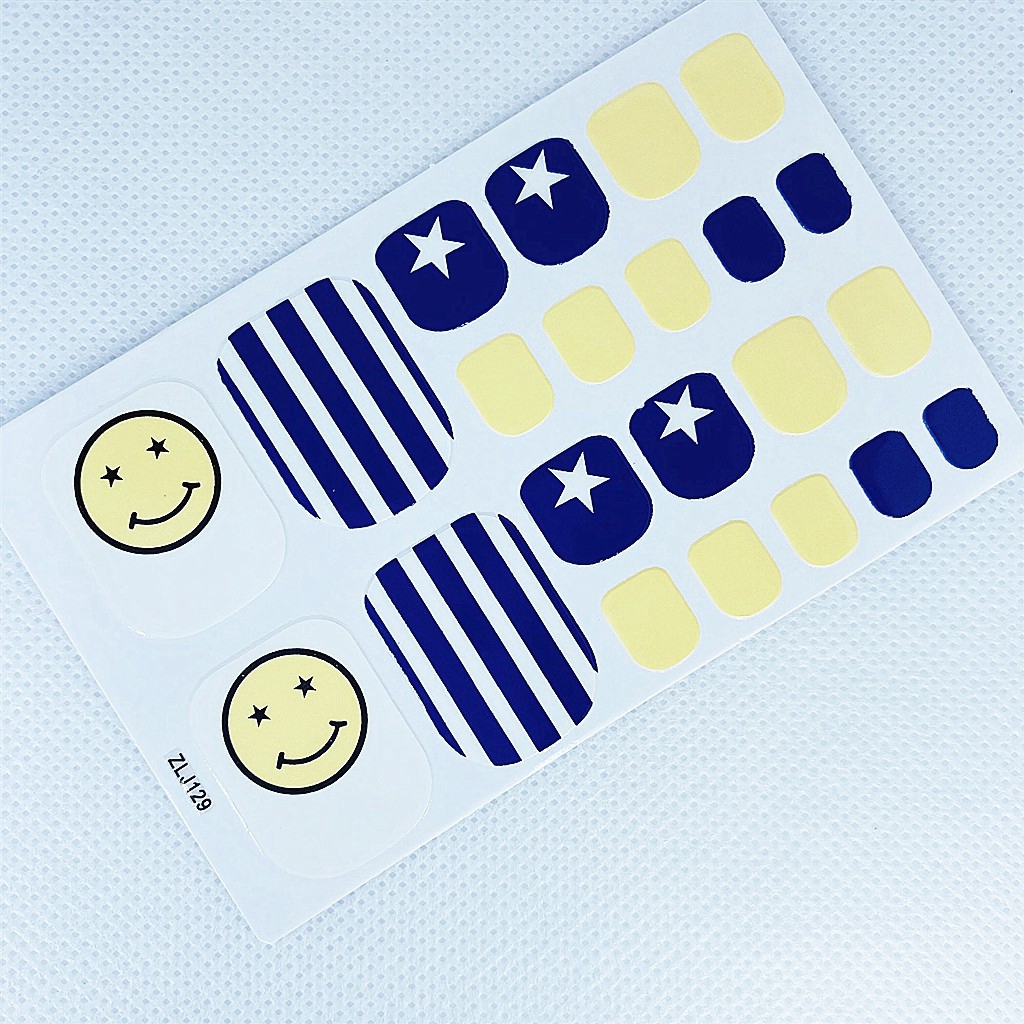 Set 22 Miếng Dán Móng Chân Họa Tiết Hồng Hạc Độc Đáo Xinh Xắn