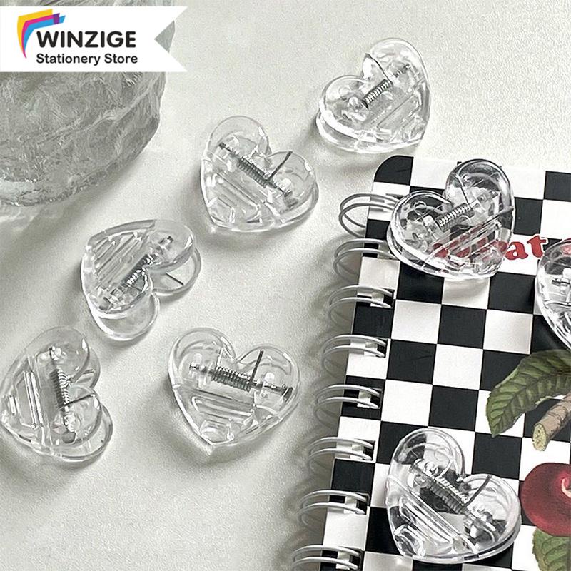 Winzige kẹp giấy trong suốt ghim kẹp giấy cute kẹp bướm mini Kẹp nhựa trong suốt văn phòng phẩm đồ dùng học tập dễ thương Transparent Paper Clip Cute Memo Clip Binder Clip Organize Storage Stationery