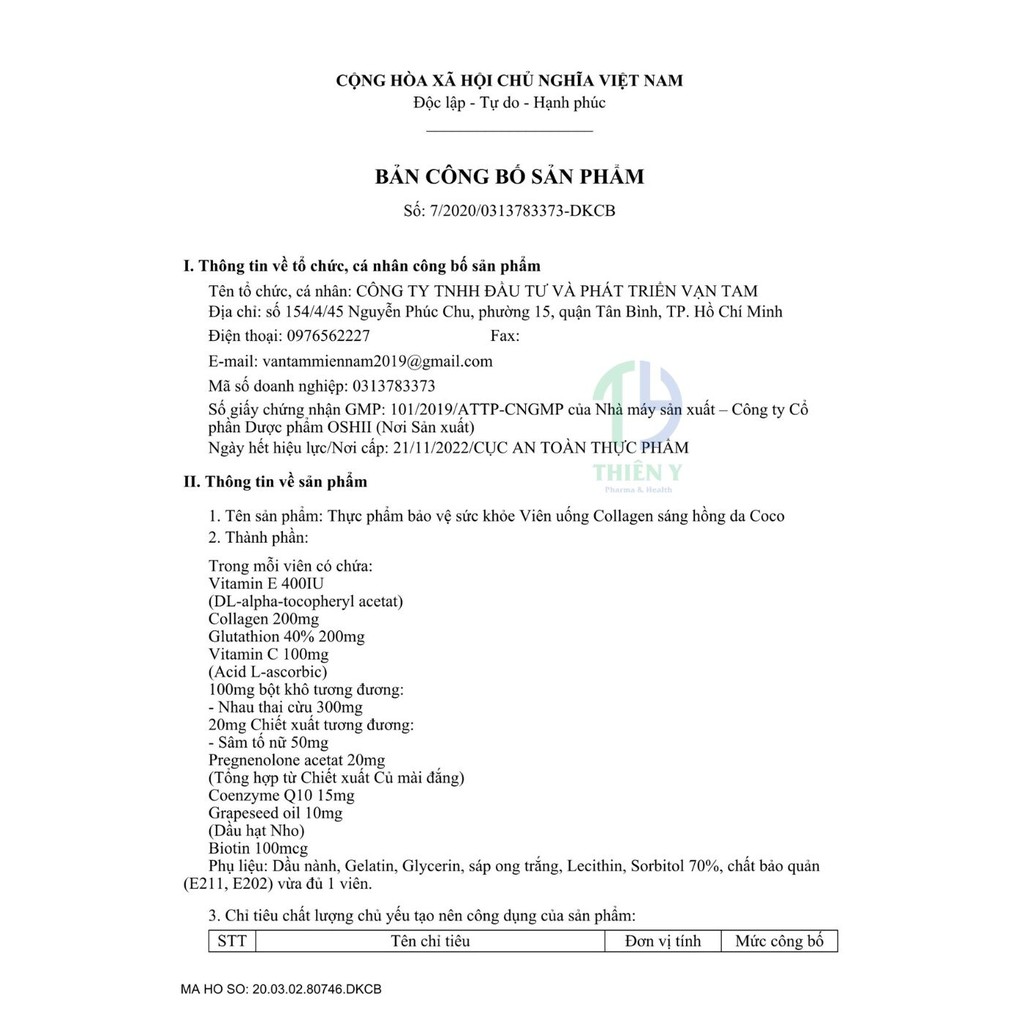 Viên uống trắng da collagen COCO, hỗ trợ làm đẹp da, giảm nám, tàn nhang, chính hãng 100% | BigBuy360 - bigbuy360.vn