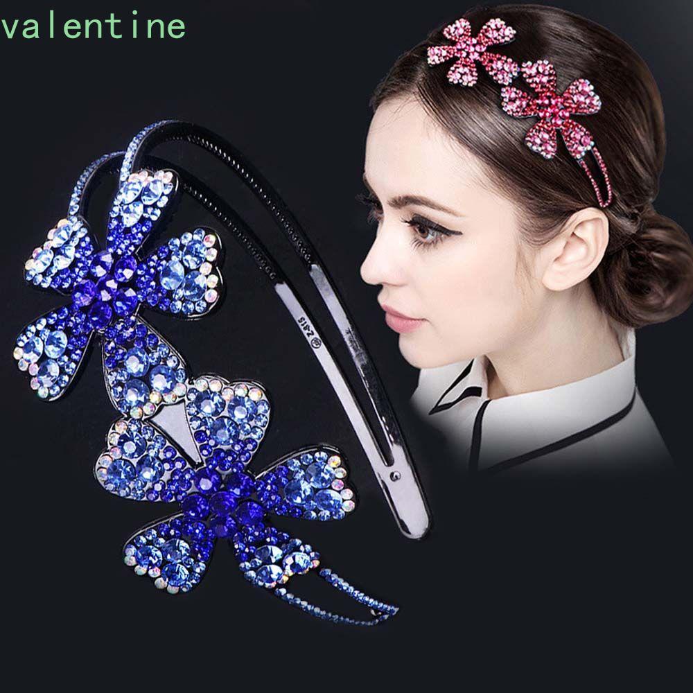 Băng Đô Cài Tóc Bản Rộng Chống Trượt Đính Hoa Đơn Giản Cho Nữ AVALENTINE