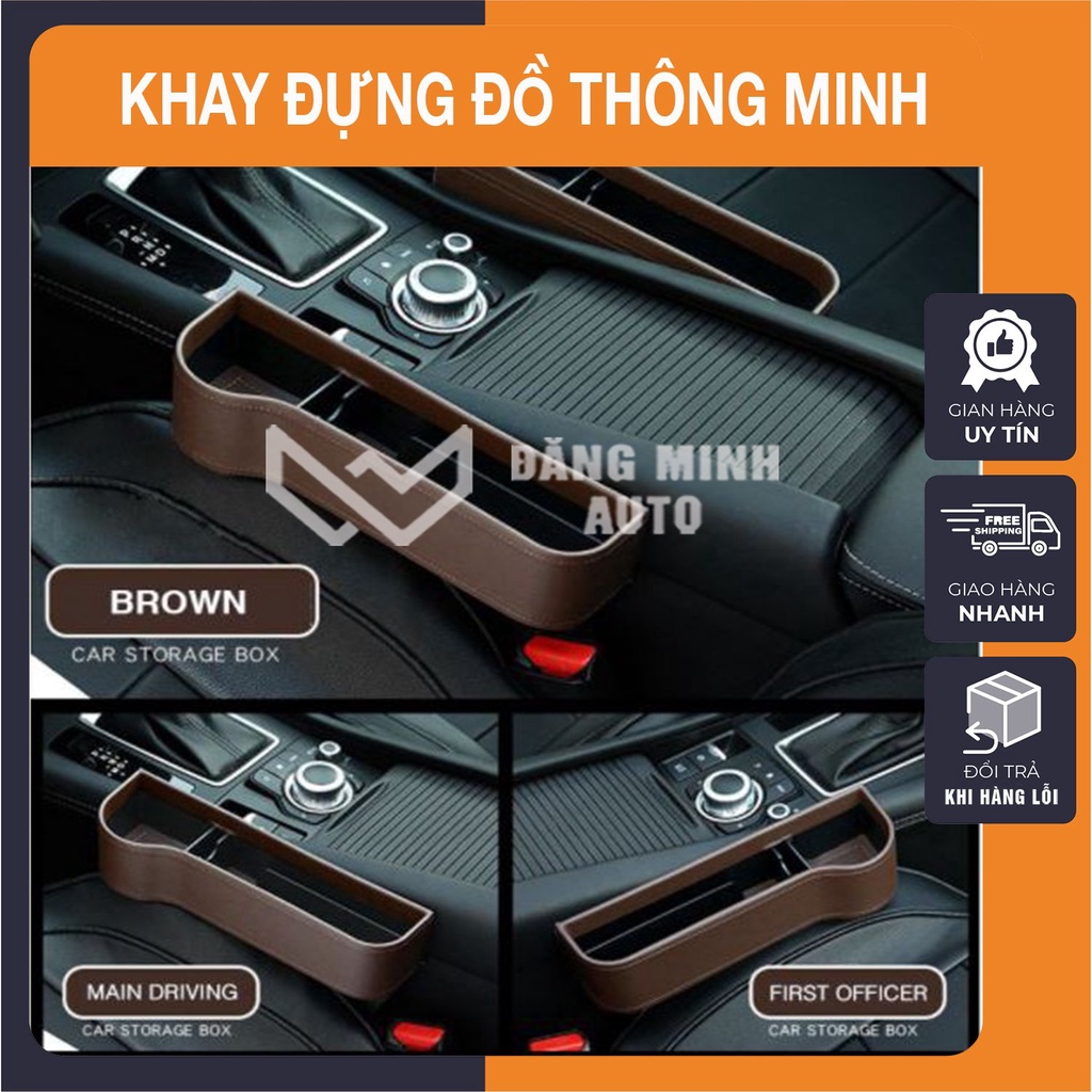 Khay Đựng Đồ Đa Năng Để Khe Ghế Ô Tô Hộc Để Đồ Cao Cấp Trên Xe Hơi ST023
