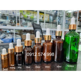 10 chai tinh dầu nắp bóp 3ml đến 100ml