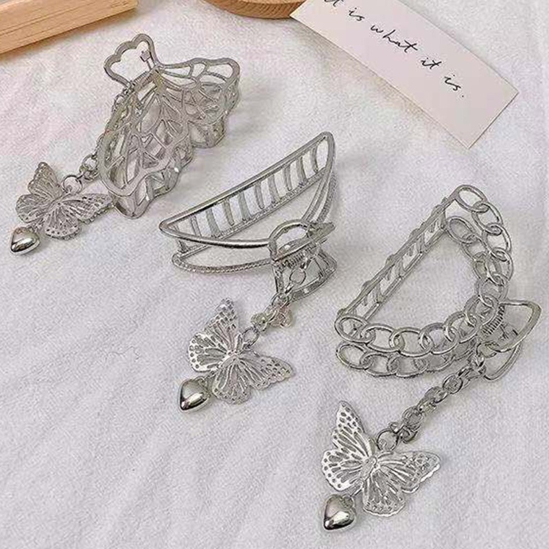 Youyo Kẹp Tóc Dạng Móng Vuốt Cá Mập Tua Rua Bướm Sang Trọng Làm Quà Sinh Nhật Cho