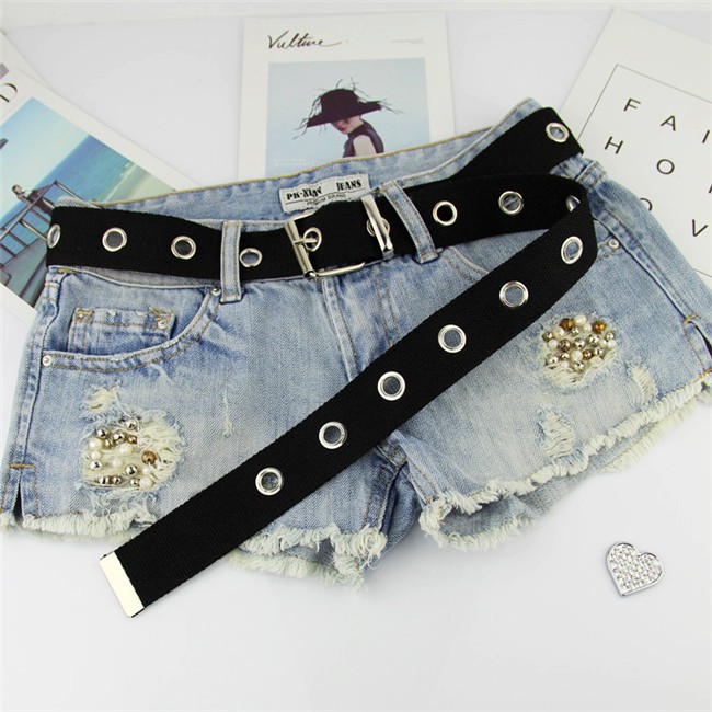 Thắt Lưng Vải Canvas Khóa Cài Kiểu Hàn Quốc Đơn Giản Cho Học Sinh