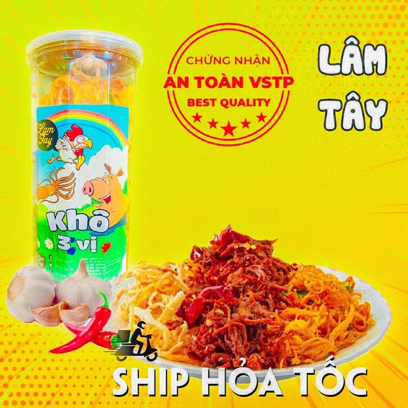 ✅ [HÀNG CÓ SẴN] KHÔ MIX 3 VỊ GÀ, HEO, MỰC 300gr- Cực ngon cực mê 💥