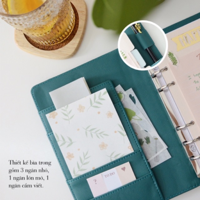 (Phần 1) Sổ còng ghi chép Free Planner A6 (gồm bìa, ruột sổ và tabs divider)