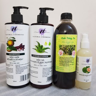 [Vietfarm_Organic] Combo Dầu gội xả, Xịt bưởi, Tráng tóc Tâm Tít 500ML