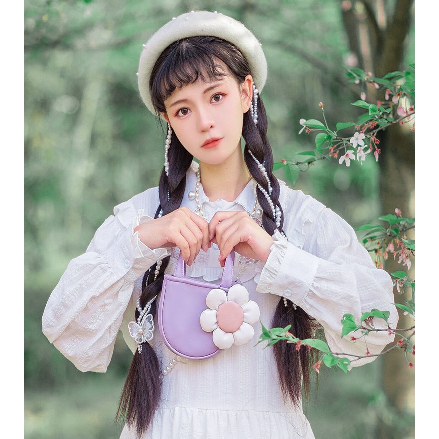 Ví Đựng Tiền Xu Họa Tiết Hoa Nhỏ Xinh Xắn