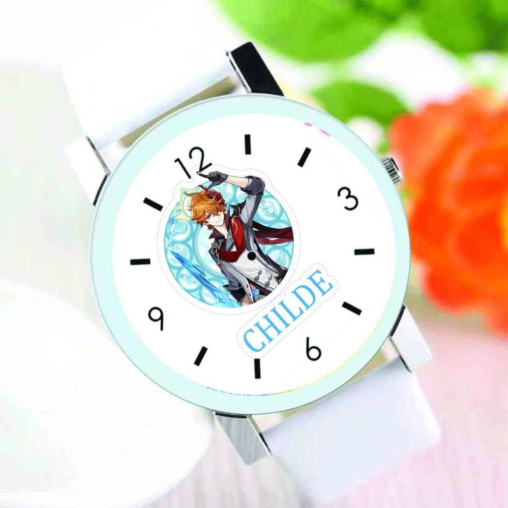 Đồng hồ đeo tay in hình GENSHIN IMPACT M3 game nam nữ anime chibi thời trang dễ thương độc đáo