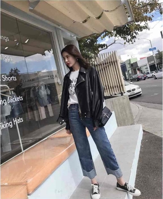 Áo khoác Biker Jacket da lộn