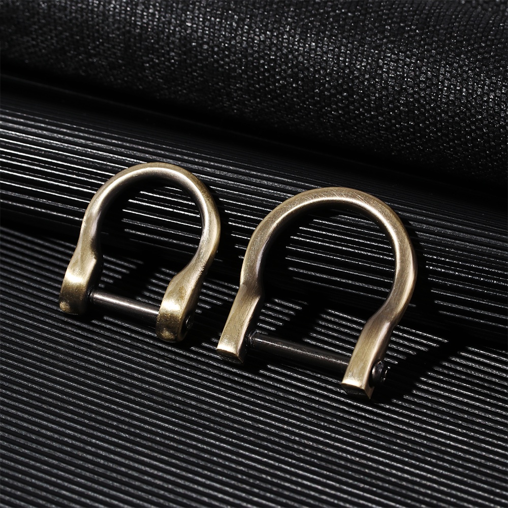 Móc Khóa Kim Loại Chữ D 1.4cm / 1.9cm Cho Dây Đeo Túi Da Thủ Công