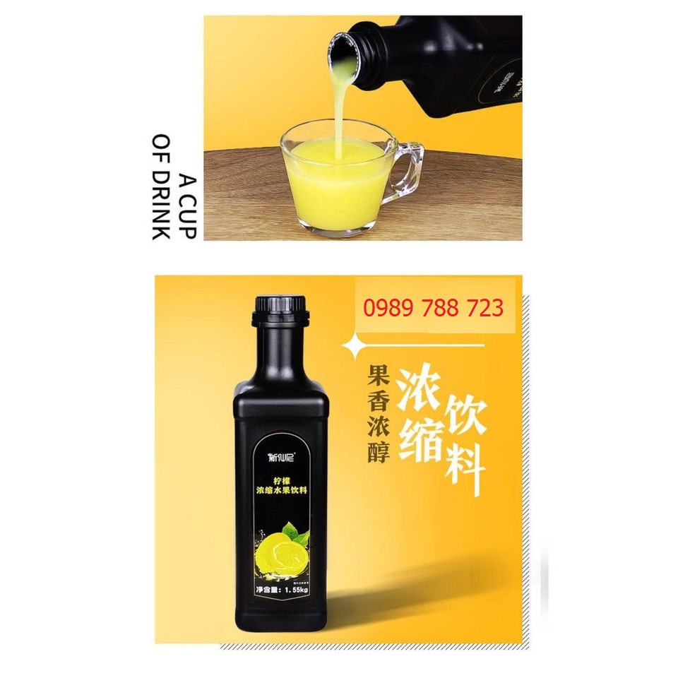 Siro chanh vàng SENSINI chai 1.55kg