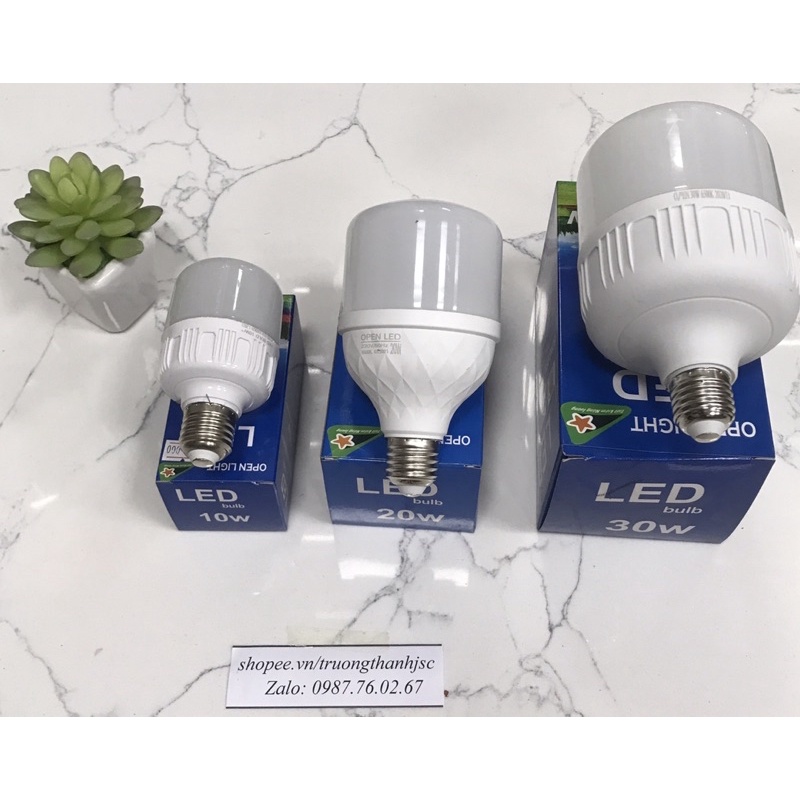 LED Buil Bóng đèn trụ nhôm - nhựa 30W