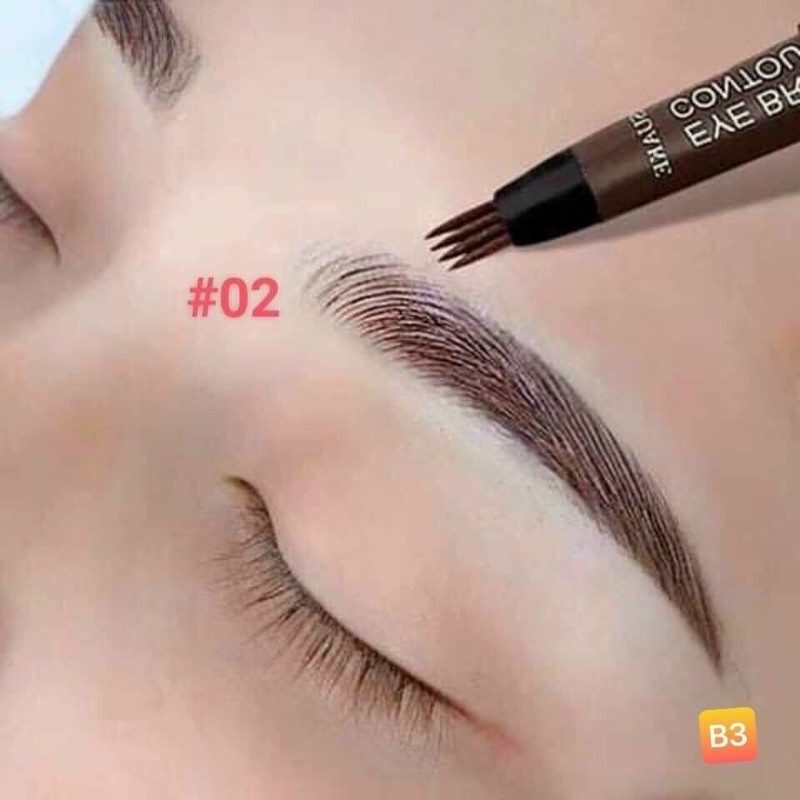 Bút chì kẻ lông mày phẩy sợi 4D chống nước siêu lâu trôi PO-P104