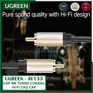 Cáp âm thanh coaxial hi-fi cao cấp, ugreen av133 chính hãng