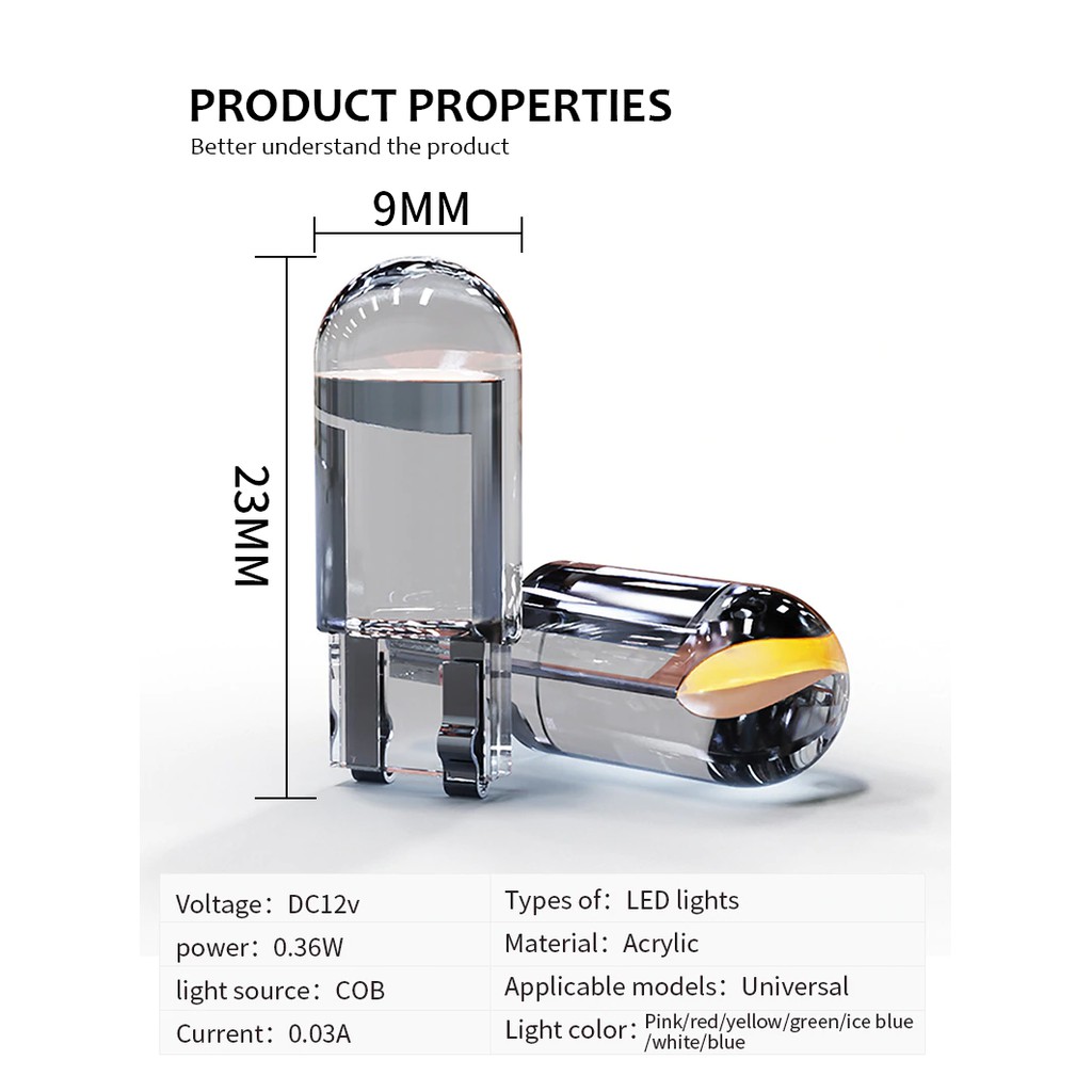 Đèn Led T10 COB 1SMD - Đèn Thủy Tinh Thay Thế Đèn Xi Nhan, Demi Xe Máy Ô Tô