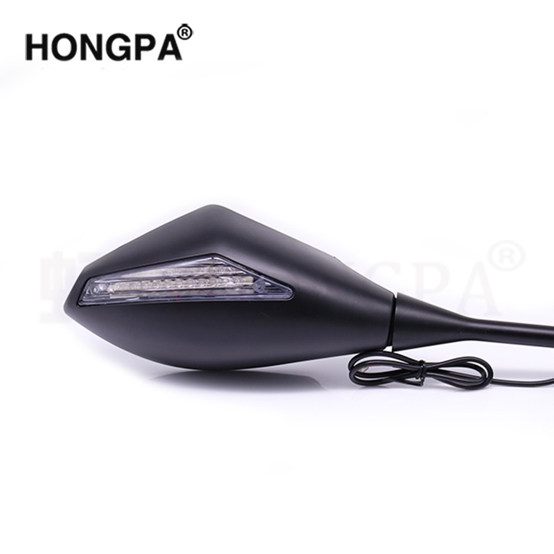 1 Cặp Gương Chiếu Hậu Có Đèn LED Xi Nhan Cho Xe Máy