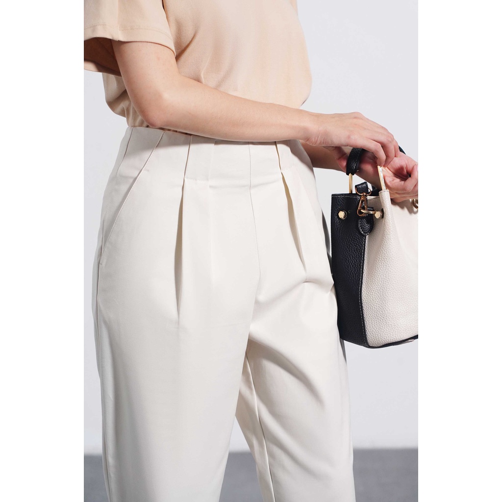 Quần Kaki xếp ly hộp. Cotton/spandex - Routine 10F20PCAW005