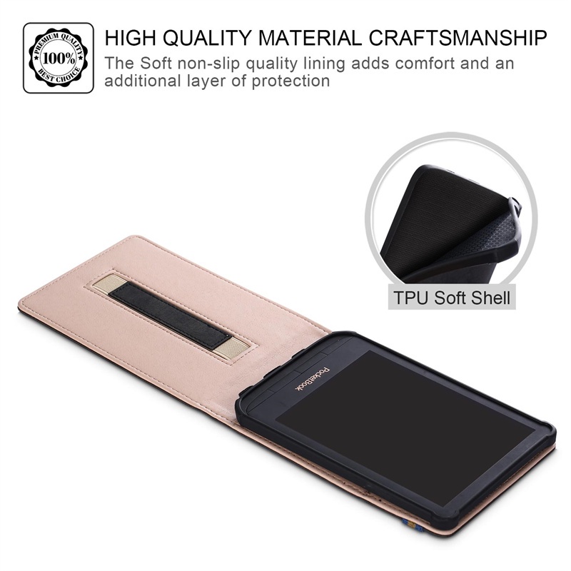 Bao Da Máy Tính Bảng Nắp Lật Cho Pocketbook 616/627/632 Plus Aqua/633/628/606/Touch Lux 4/5/Basic Lux 2/Touch HD 3 Limited