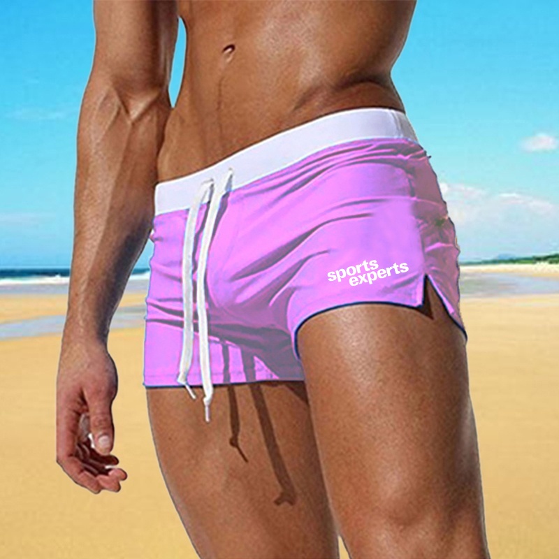 Mùa hè Phong cách mới dành cho nam giới Quần soóc viền ren Quần bơi bó sát 10 màu