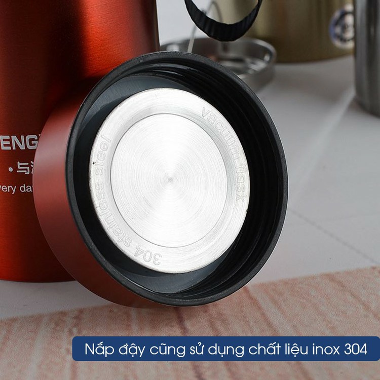 Bình giữ nhiệt inox 304 không gỉ, mang đi làm, đi học, thể thao