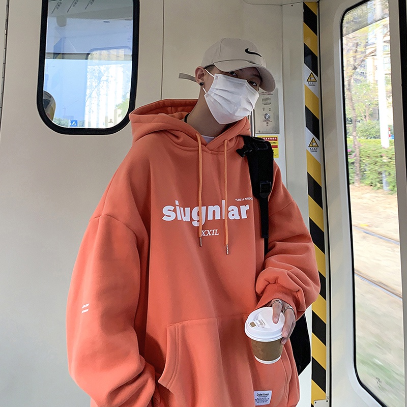 Áo hoodie tay dài dáng rộng phong cách Hong Kong thời trang mới