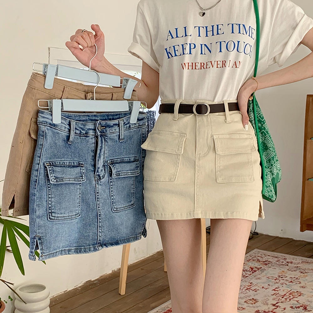 Chân Váy Denim Co Giãn Thời Trang Mùa Hè Dành Cho Nữ 50168