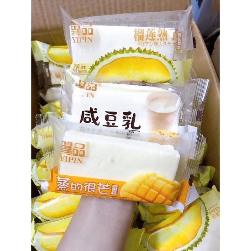 Bánh Bông Lan Yipin Đậu Nành / Sầu Riêng / Xoài Thơm Ngon - VỊ SIÊU HOT